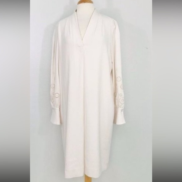 Carlisle Collection Drape Neck Eyelet Sleeve Midi
Designer Dress - Picture 1 of 6